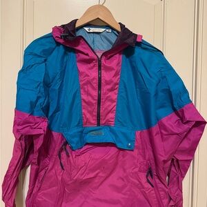 Vintage Columbia Colorful Windbreaker Jacket a few imperfections shown in photo